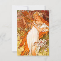 Alphonse Mucha Printemps Art Nouveau