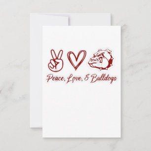 Cartons Réponse Amateurs de Bulldog Bulldog Peace Love Bulldog P