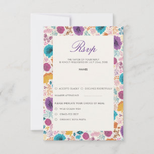 Cartons Réponse Amour Fleurissant Floral Romantique Mariage Rose V