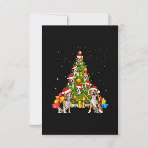 Cartons Réponse Amoureux des chiens beagle Matching Père Noël Beag