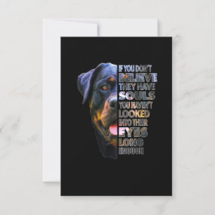 Cartons Réponse Amoureux des chiens Rottweiler Soul I Love Rotties