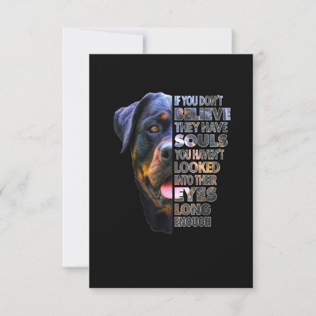Cartons Réponse Amoureux des chiens Rottweiler Soul I Love Rotties (Devant)