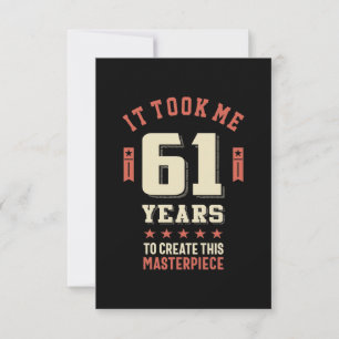 Cartons Réponse Amusant 61 ans - 61e anniversaire Cadeau