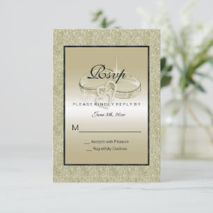 Cartons Réponse Anneaux Mariages romantiques, Mariage Parties scin