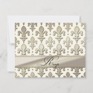 Cartons Réponse Anniversaire du Mariage en argent RSVP, Fleur de L