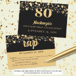 Cartons Réponse Anniversaire Gold Stars N'importe quel âge Couleur<br><div class="desc">Fête anniversaire cartes RSVP pour n'importe quel âge avec étoiles or et lumières à cordes dans votre choix de couleurs (avec texte or et couleurs arrière - plans noir et or sur l'avant et l'arrière). Apportez des modifications dans la modification. ASSISTANCE : Pour obtenir de l'aide sur la modification ou...</div>