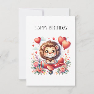 Cartons Réponse Anniversaire Lion Volant