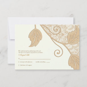 Cartons Réponse Antique dentelle et Mariage Feuille