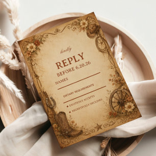 Cartons Réponse Antique Frontier Rustique