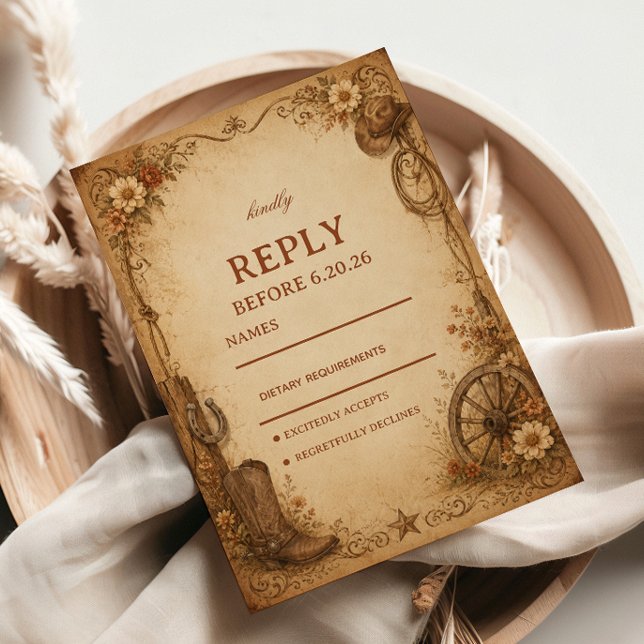 Cartons Réponse Antique Frontier Rustique (Créateur téléchargé)