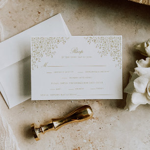 Cartons Réponse Antique Or Vintage Floral Line Art