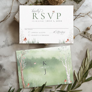 Cartons Réponse Aquarelle Arbre Whimsore Cottagecore Mariage migno