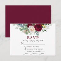 Aquarelle Bourgogne Floral Repas
