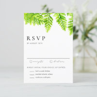 Aquarelle Chartreuse Mariage de fougère verte