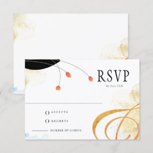 Cartons Réponse Aquarelle poétique en chute libre Floral