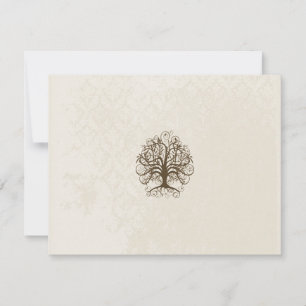 Cartons Réponse Arbre Brown Swirl Damas désorganisées