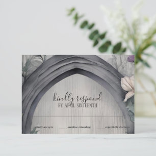 Cartons Réponse Arc floral blanc gothique Pagan