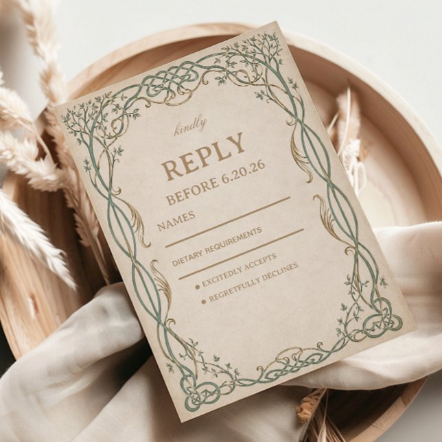 Cartons Réponse Art botanique céltique éthéré (Créateur téléchargé)