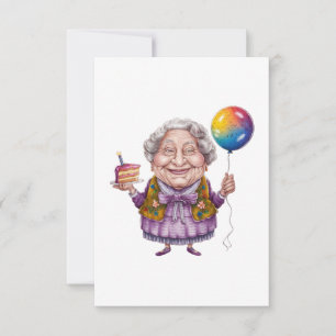 Cartons Réponse Art de fête d'anniversaire de grand-mère drôle à v