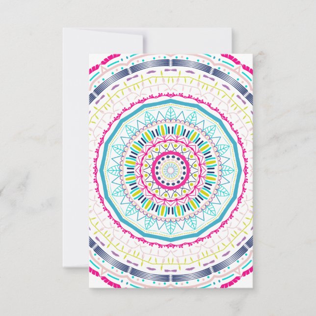 Cartons Réponse Art de mandala coloré vibrant (Devant)
