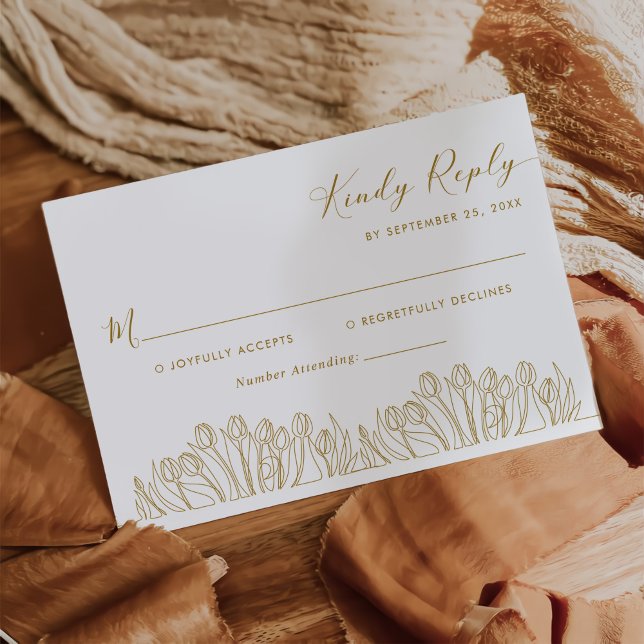 Cartons Réponse Art moderne Art Floral Mariage (Créateur téléchargé)