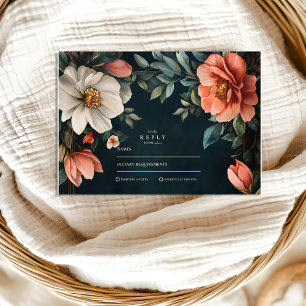 Cartons Réponse Art Nouveau Fleurs Sombres
