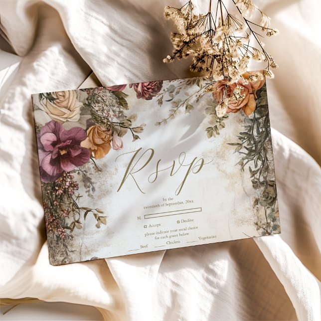 Cartons Réponse Art Nouveau Victorian Royal FlorMariage (Créateur téléchargé)