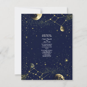 Cartons Réponse Astrologie & Thème de nuit étoilé   Mariage célest