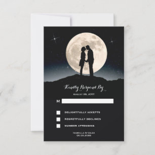 Cartons Réponse Au-dessus de la lune Starry Mariage de nuit