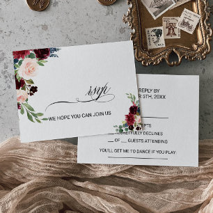 Cartons Réponse Automne Rustique Éblouissant Bourgogne Demande De