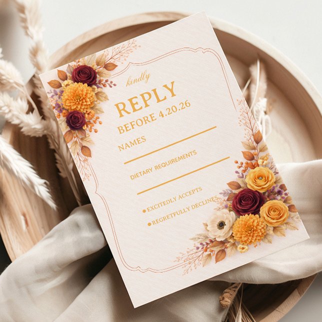 Cartons Réponse Autumn Floral Warm Response (Créateur téléchargé)