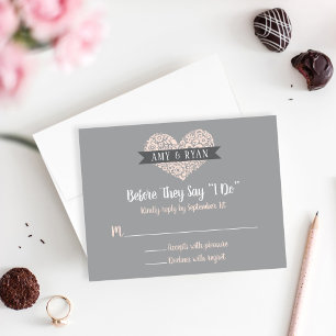 Cartons Réponse Avant Qu'Ils Disent Je Blush Floral Mariage