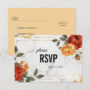 Cartons Réponse Avec choix diététique Marble Dreams : Orange Rose 
