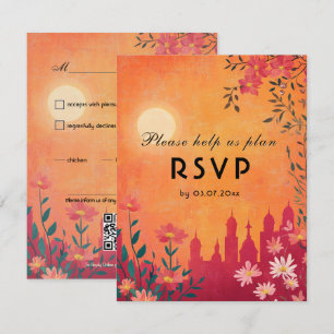 Cartons Réponse Avec choix diététique Sunset Serenade Mariage