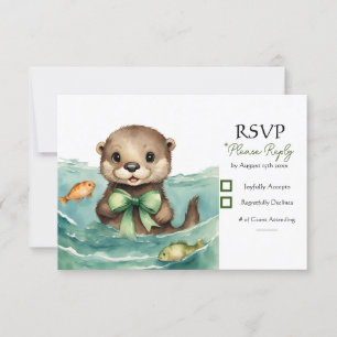 Cartons Réponse Baby Otter Baby shower neutre selon le sexe