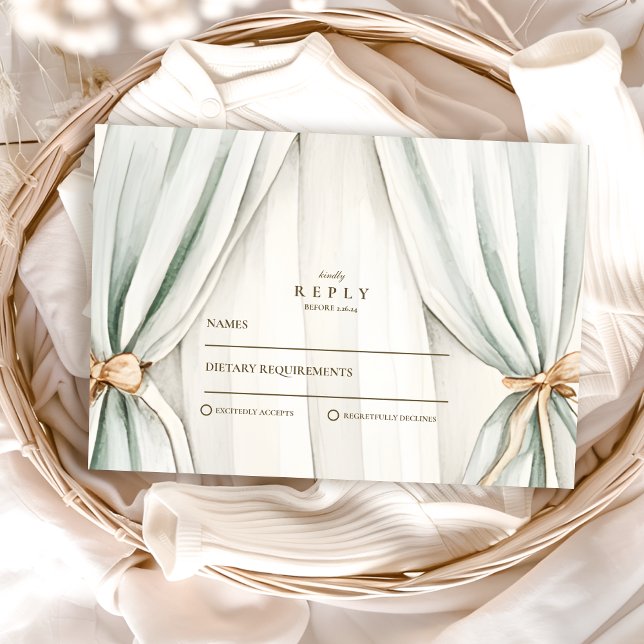 Cartons Réponse Baby shower de la partie de nidification neutre po (Créateur téléchargé)