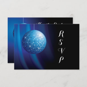 Cartons Réponse Bal Glamourdissant Anniversaire Blue Party Disco B