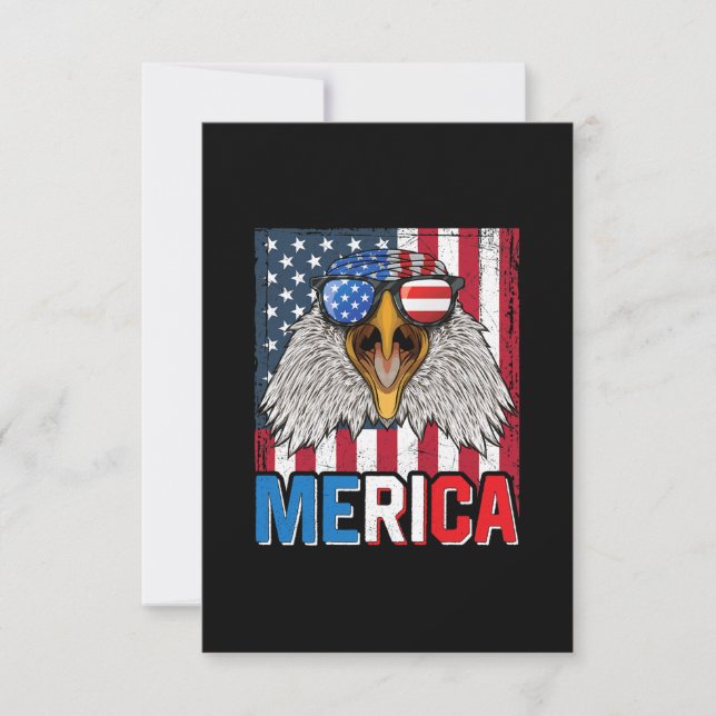 Cartons Réponse Bald Eagle Merica 4 juillet (Devant)