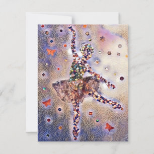 Cartons Réponse Ballerina mauve Cute Dancing Girl Custom