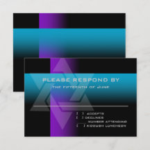 Bar Mitzvah violet et turquoise sur n'importe quel