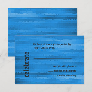 Cartons Réponse Barre Mitzvah Blue Techno Streaks