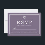 Cartons Réponse Bat mitzvah Moderne Monogramme Simple QR Code<br><div class="desc">Composé de simples lignes droites avec script cursif classique et typographie serif. Ces éléments sont simples,  intemporels et classiques. Il est conçu par Select Party Supplies,  exclusif pour Zazzle. Disponible ici : http://www.zazzle.com/store/selectpartysupplies</div>