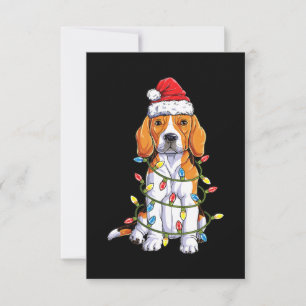 Cartons Réponse Beagle Père Noël Noël Arbre Lumières Noël Cadeaux 