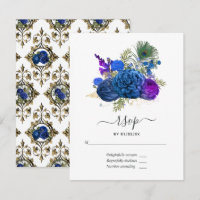 Bleu Nuit et Or Paon Vintage