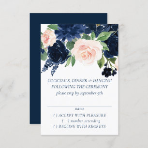 Cartons Réponse Blooms Chics   Navy Blue and Blush Pink Garland