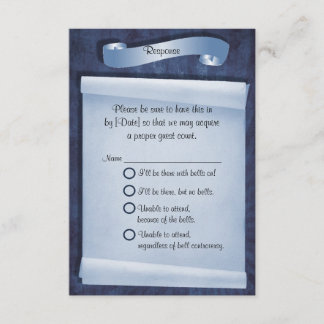 Cartons Réponse Blue Engagement Ceremony Funky Response Card