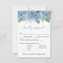 Blue Hydrangeas aquarelle Floral Mariage
