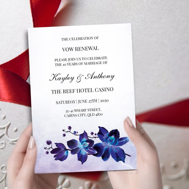 Cartons Réponse Blue Orchid Tropical Vow Renewal (Créateur téléchargé)