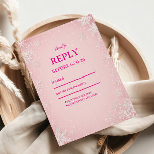 Cartons Réponse Blush de rêve Flocon de neige Sérénité d'hiver