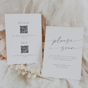 Cartons Réponse Boho Chic Dusty Purple Détails du code QR